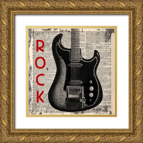 Greene, Taylor 12x12 Gold Ornate Wood Framed with Double Matting Museum Art Print Titled - ROCK