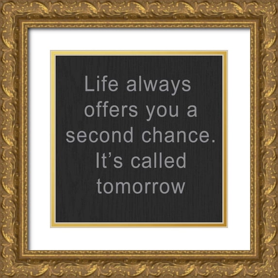 Greene, Taylor 12x12 Gold Ornate Wood Framed with Double Matting Museum Art Print Titled - Second Chance