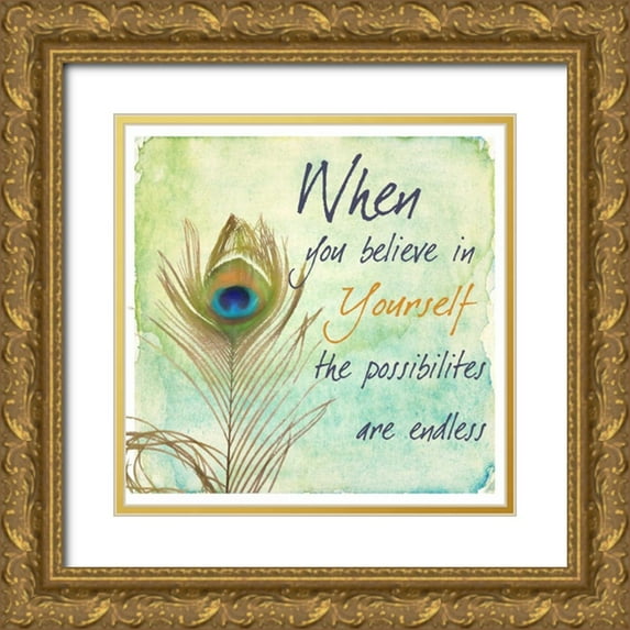 Greene, Taylor 12x12 Gold Ornate Wood Framed with Double Matting Museum Art Print Titled - Yourself