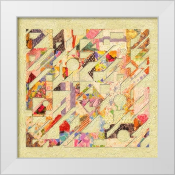 Greene, Taylor 12x12 White Modern Wood Framed Museum Art Print Titled - Abstract Quilt II