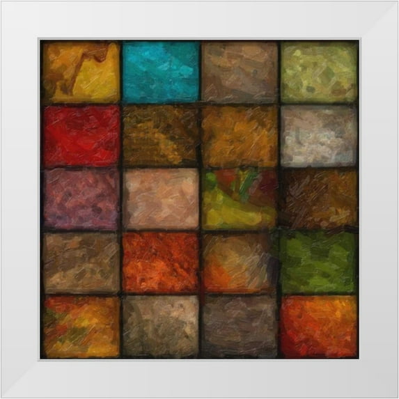 Greene, Taylor 12x12 White Modern Wood Framed Museum Art Print Titled - Blocks Study 1