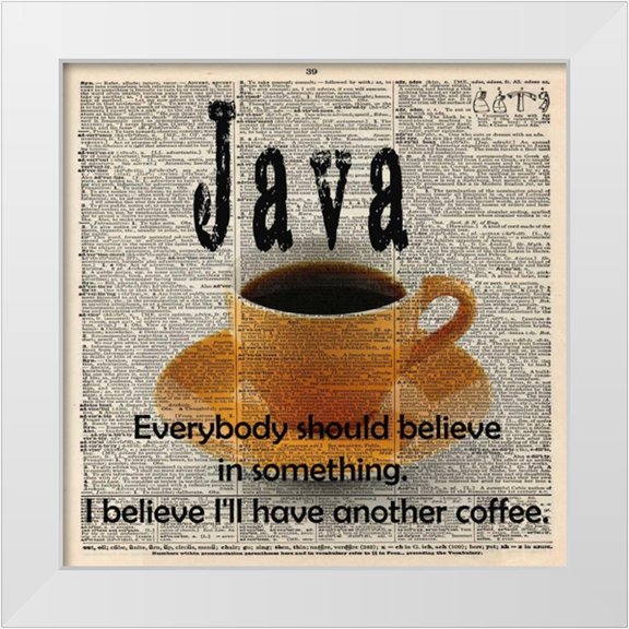 Greene, Taylor 12x12 White Modern Wood Framed Museum Art Print Titled - JAVA