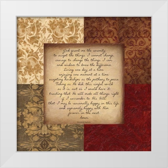 Greene, Taylor 12x12 White Modern Wood Framed Museum Art Print Titled - SERENITY