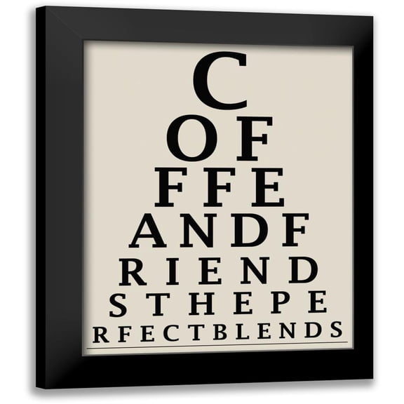 Greene, Taylor 12x14 Black Modern Framed Museum Art Print Titled - COFFEE CHART