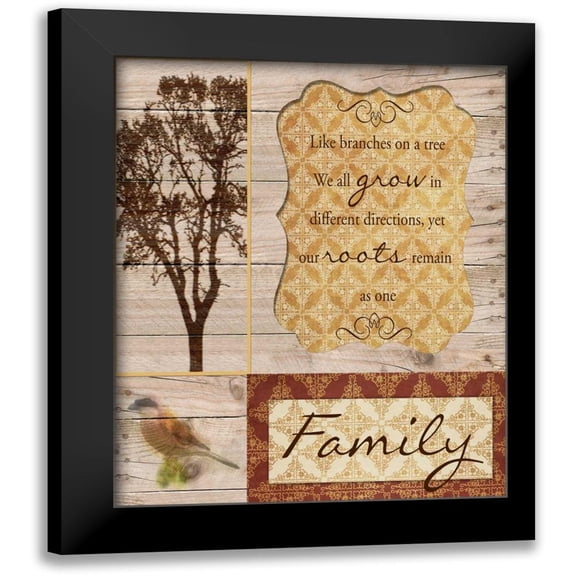 Greene, Taylor 12x14 Black Modern Framed Museum Art Print Titled - Family Tree