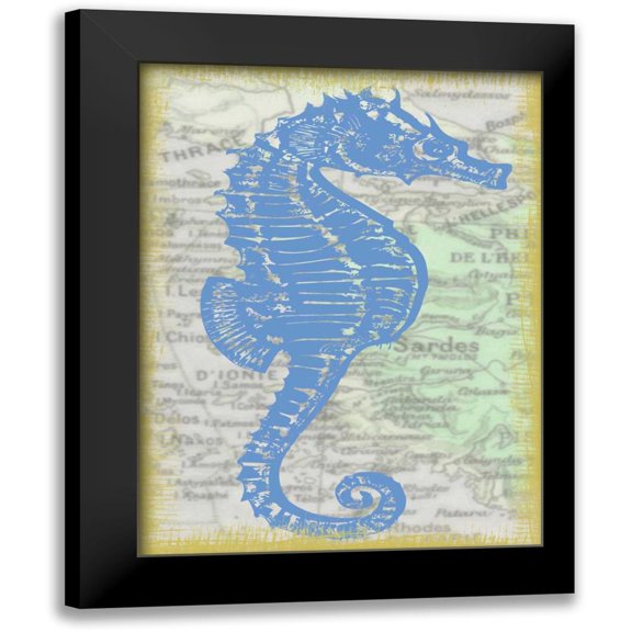 Greene, Taylor 12x14 Black Modern Framed Museum Art Print Titled - SEAHORSE