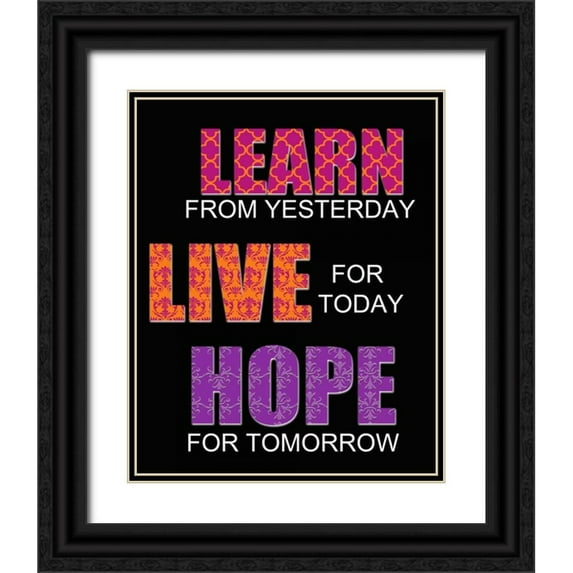 Greene, Taylor 12x14 Black Ornate Wood Framed with Double Matting Museum Art Print Titled - LEARN