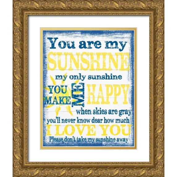 Greene, Taylor 12x14 Gold Ornate Wood Framed with Double Matting Museum Art Print Titled - Sunshine 2