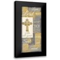 thumbnail image 1 of Greene, Taylor 12x24 Black Modern Framed Museum Art Print Titled - Love the Lord grey gold, 1 of 5
