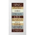 thumbnail image 1 of Greene, Taylor 12x24 White Modern Wood Framed Museum Art Print Titled - SING STRIPE ver 2, 1 of 4