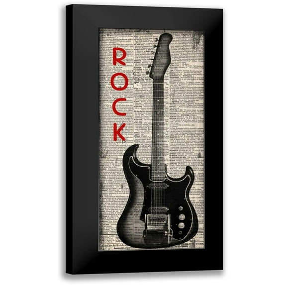 Greene, Taylor 13x24 Black Modern Framed Museum Art Print Titled - ROCK PANEL