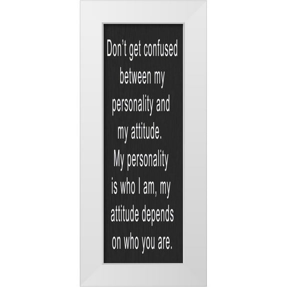 Greene, Taylor 13x32 White Modern Wood Framed Museum Art Print Titled - DONT GET CONFUSED WHITE