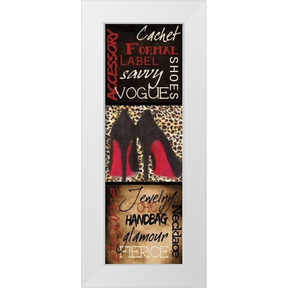 Greene, Taylor 13x32 White Modern Wood Framed Museum Art Print Titled - Fashion 9 Patch B