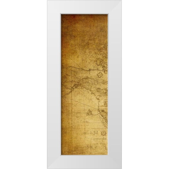 Greene, Taylor 13x32 White Modern Wood Framed Museum Art Print Titled - Vintage Map East