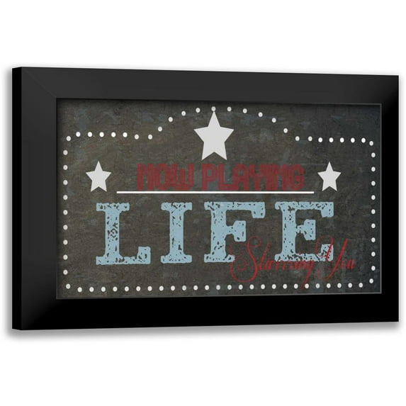 Greene, Taylor 14x11 Black Modern Framed Museum Art Print Titled - Now Playing Life
