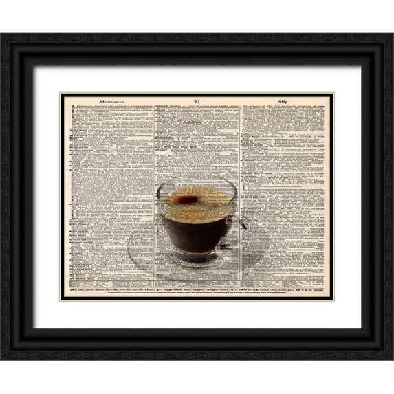 Greene, Taylor 14x12 Black Ornate Wood Framed with Double Matting Museum Art Print Titled - ESPRESSO