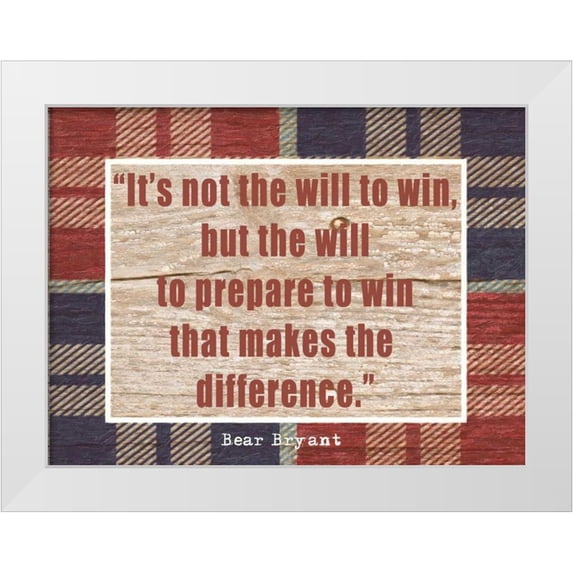Greene, Taylor 14x12 White Modern Wood Framed Museum Art Print Titled - WILL TO WIN