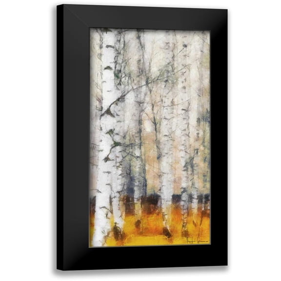 Greene, Taylor 14x24 Black Modern Framed Museum Art Print Titled - Saffron Timber Panel 1