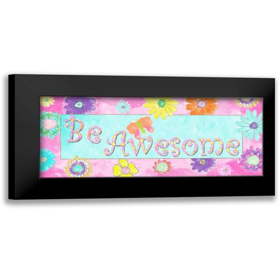 Greene, Taylor 14x8 Black Modern Framed Museum Art Print Titled - BE AWESOME