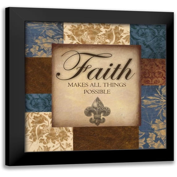 Greene, Taylor 15x15 Black Modern Framed Museum Art Print Titled - FAITH MAKES
