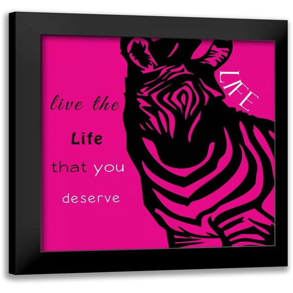 Greene, Taylor 15x15 Black Modern Framed Museum Art Print Titled - Zebra Life