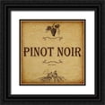 thumbnail image 1 of Greene, Taylor 15x15 Black Ornate Wood Framed with Double Matting Museum Art Print Titled - PINOT NOIR, 1 of 4