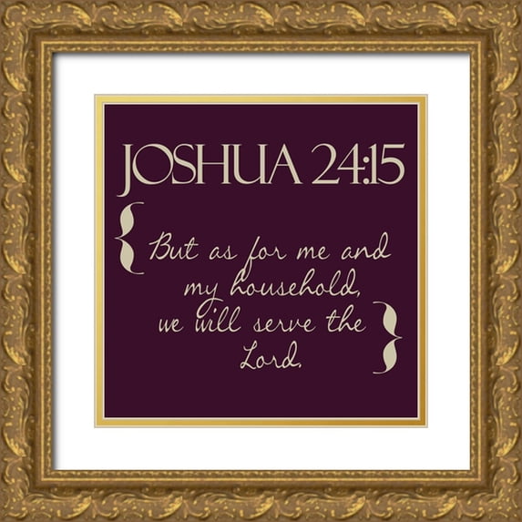 Greene, Taylor 15x15 Gold Ornate Wood Framed with Double Matting Museum Art Print Titled - Joshua 24-15