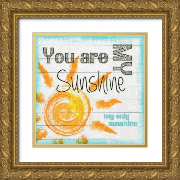 Greene, Taylor 15x15 Gold Ornate Wood Framed with Double Matting Museum Art Print Titled - MY ONLY SUNSHINE