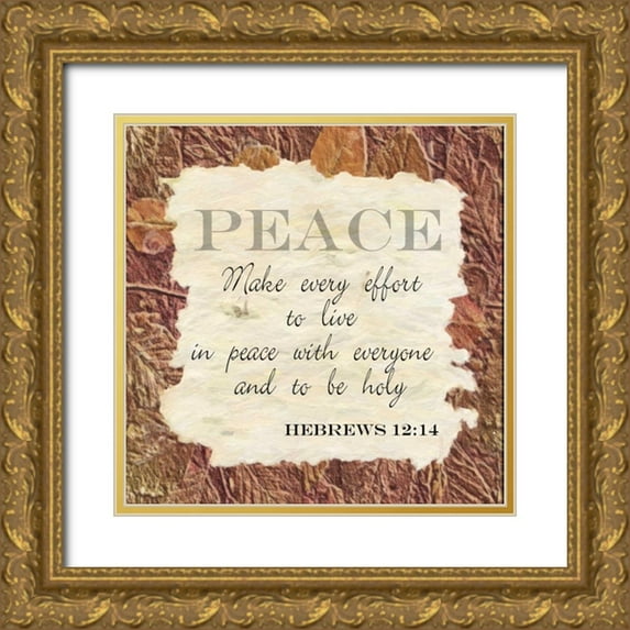 Greene, Taylor 15x15 Gold Ornate Wood Framed with Double Matting Museum Art Print Titled - Peace ver 2