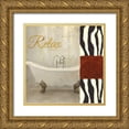 thumbnail image 1 of Greene, Taylor 15x15 Gold Ornate Wood Framed with Double Matting Museum Art Print Titled - Relax Bath, 1 of 4