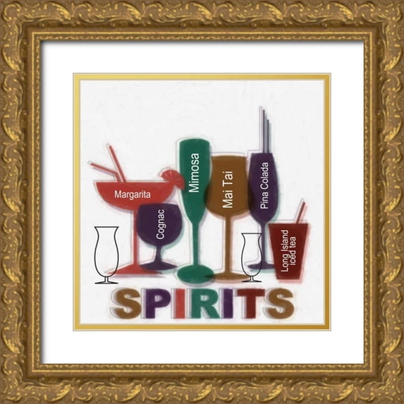 Greene, Taylor 15x15 Gold Ornate Wood Framed with Double Matting Museum Art Print Titled - SPIRITS
