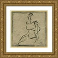 thumbnail image 1 of Greene, Taylor 15x15 Gold Ornate Wood Framed with Double Matting Museum Art Print Titled - STUDY OF WOMAN I, 1 of 4