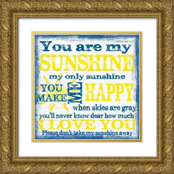 Greene, Taylor 15x15 Gold Ornate Wood Framed with Double Matting Museum Art Print Titled - Sunshine 3