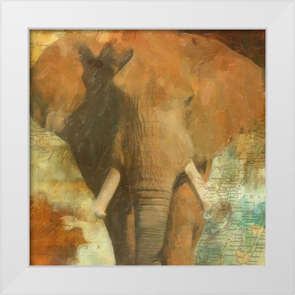 Greene, Taylor 15x15 White Modern Wood Framed Museum Art Print Titled - Global Elephant