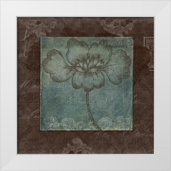 Greene, Taylor 15x15 White Modern Wood Framed Museum Art Print Titled - SKETCH FLORAL I