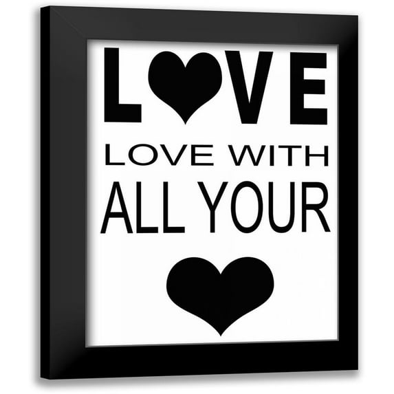 Greene, Taylor 15x18 Black Modern Framed Museum Art Print Titled - LOVE WITH ALL