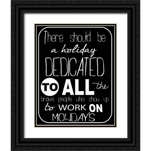 Greene, Taylor 15x18 Black Ornate Wood Framed with Double Matting Museum Art Print Titled - There Should Be a Holiday