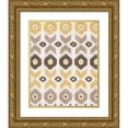 thumbnail image 1 of Greene, Taylor 15x18 Gold Ornate Wood Framed with Double Matting Museum Art Print Titled - IKAT EARTH II, 1 of 4