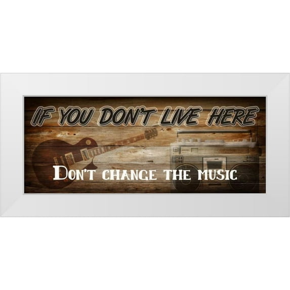 Greene, Taylor 18x10 White Modern Wood Framed Museum Art Print Titled - If You Dont Live Here