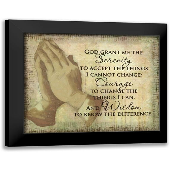 Greene, Taylor 18x15 Black Modern Framed Museum Art Print Titled - PRAYING HANDS