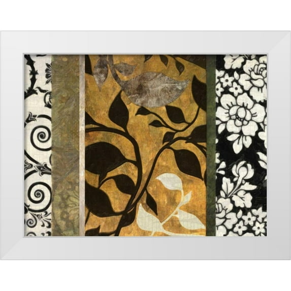 Greene, Taylor 18x15 White Modern Wood Framed Museum Art Print Titled - GOLDEN LEAF SILHOUETTE A
