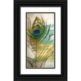thumbnail image 1 of Greene, Taylor 18x32 Black Ornate Wood Framed with Double Matting Museum Art Print Titled - PEACOCK FEATHER 2, 1 of 4