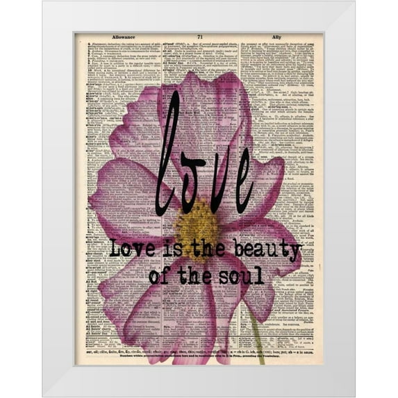 Greene, Taylor 19x24 White Modern Wood Framed Museum Art Print Titled - LOVE