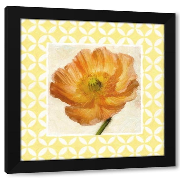 Taylor Greene 20x20 Black Modern Wood Framed Wall Art Titled - MOROCCAN YELLOW FLORAL 4