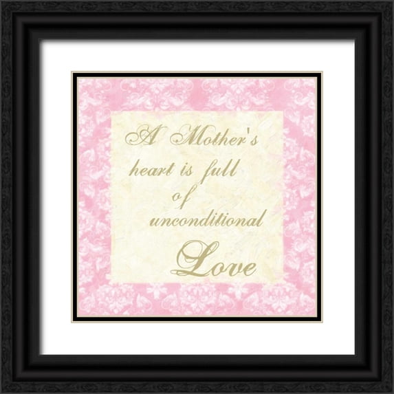 Greene, Taylor 20x20 Black Ornate Wood Framed with Double Matting Museum Art Print Titled - A MOTHERS LOVE