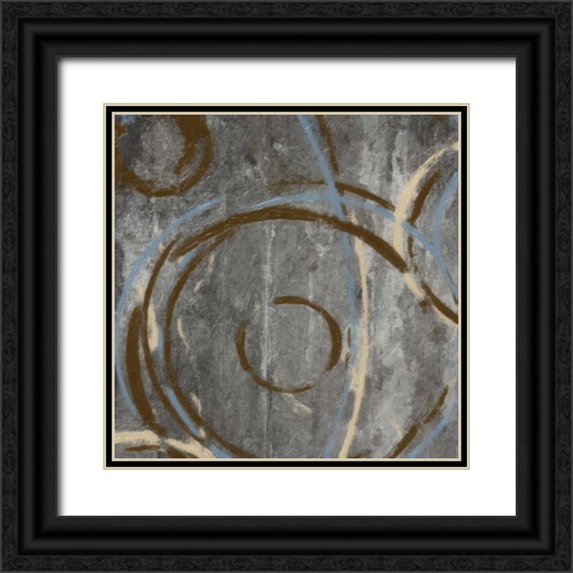 Greene, Taylor 20x20 Black Ornate Wood Framed with Double Matting Museum Art Print Titled - AMANI CIRCLES 2