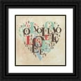 thumbnail image 1 of Greene, Taylor 20x20 Black Ornate Wood Framed with Double Matting Museum Art Print Titled - HEART LOVE III, 1 of 4