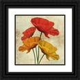 thumbnail image 1 of Greene, Taylor 20x20 Black Ornate Wood Framed with Double Matting Museum Art Print Titled - POPPY I, 1 of 4