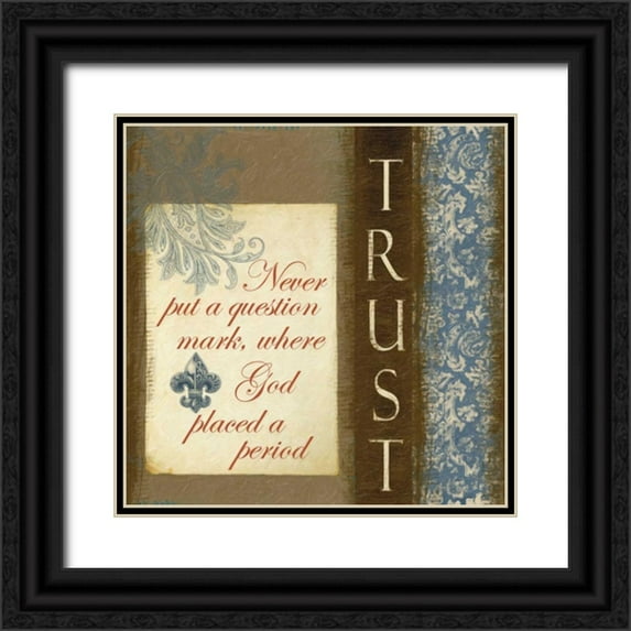Greene, Taylor 20x20 Black Ornate Wood Framed with Double Matting Museum Art Print Titled - QUESTION MARK