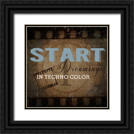 Greene, Taylor 20x20 Black Ornate Wood Framed with Double Matting Museum Art Print Titled - START DREAMING